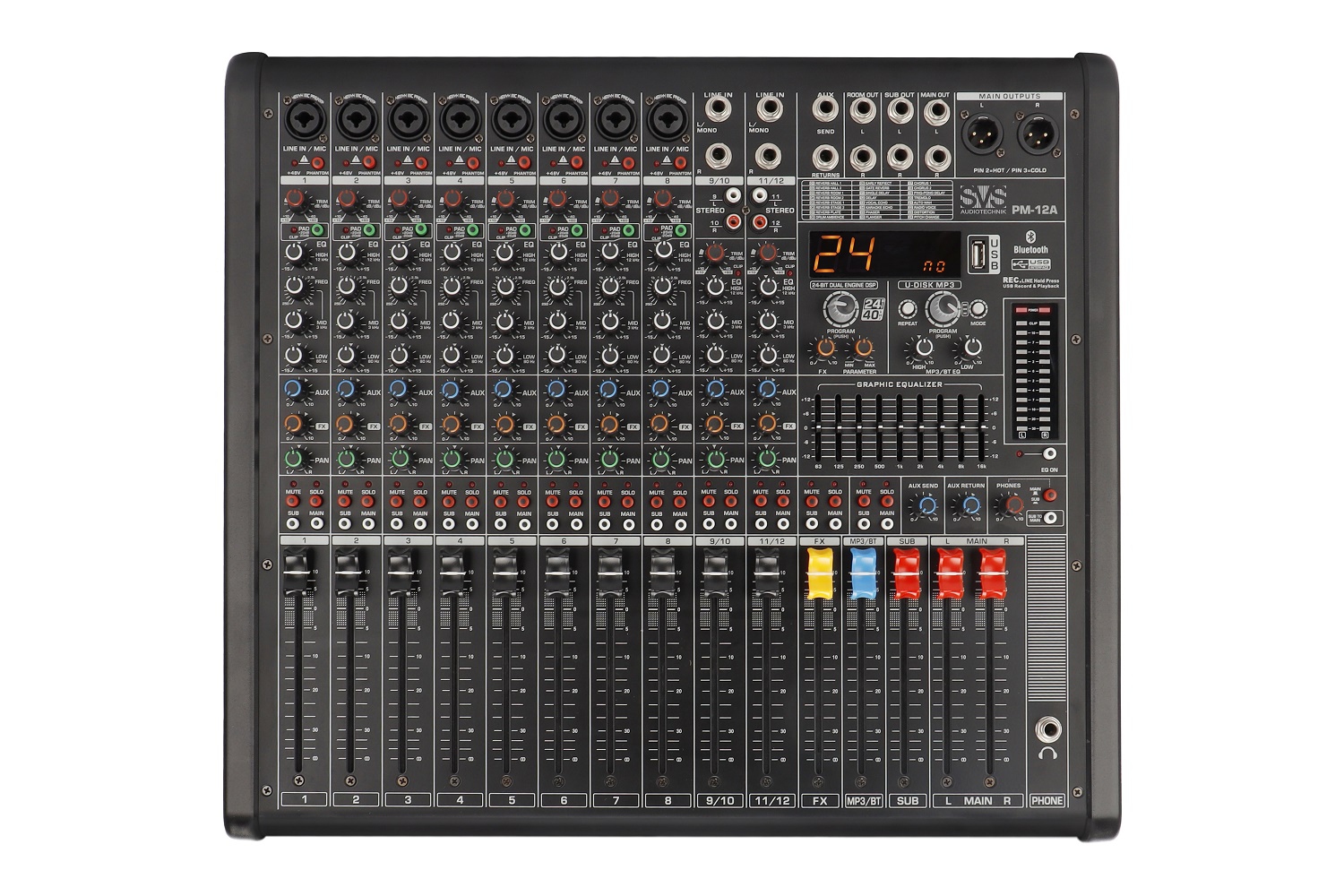 SVS Audiotechnik mixers PM-12A Активный аналоговый микшерный пульт, 12-канальный в Калуге